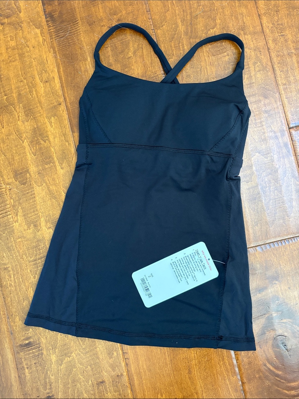 Black lululemon strappy tank